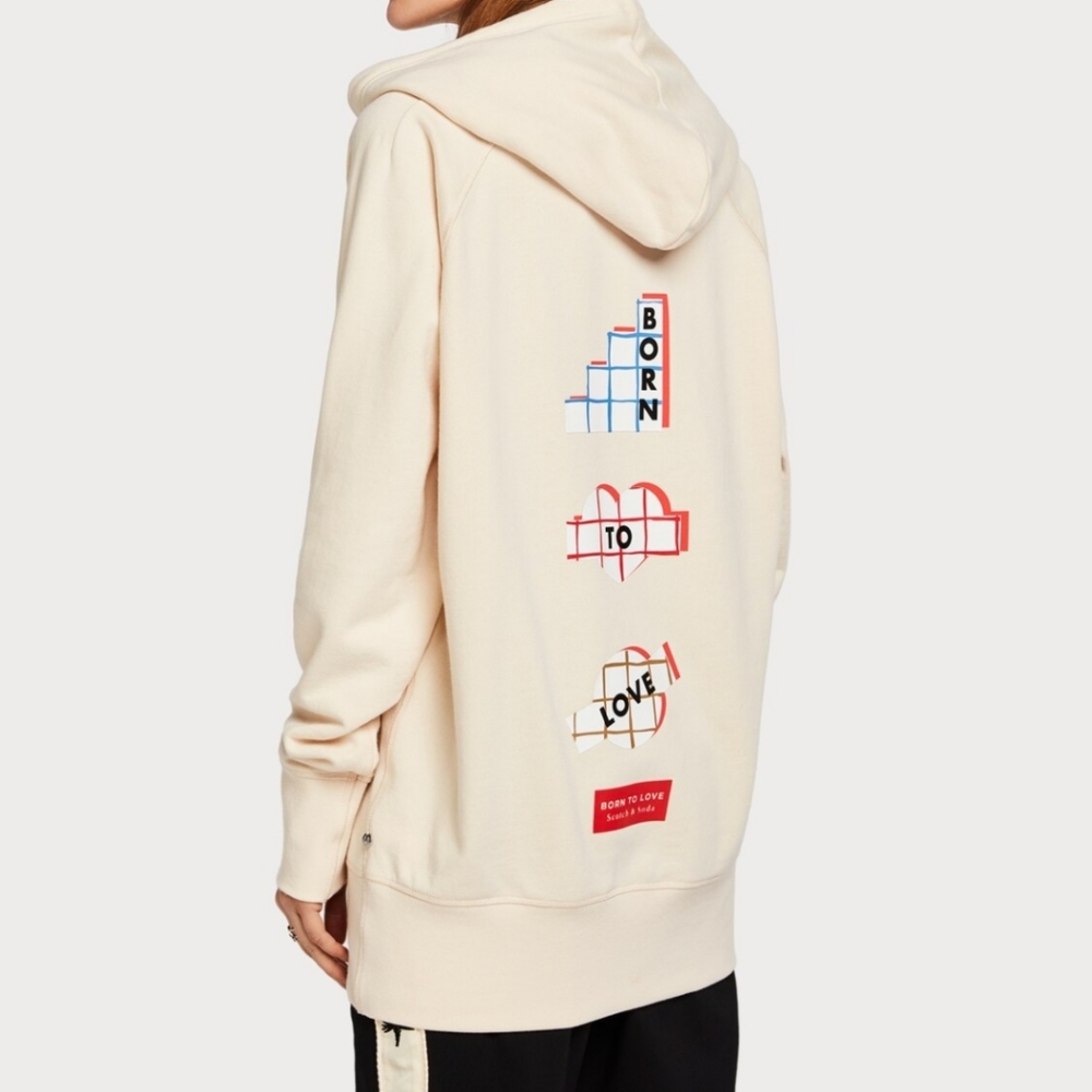 EUC- Scotch & Soda- Artwork Born To Love Hoodie